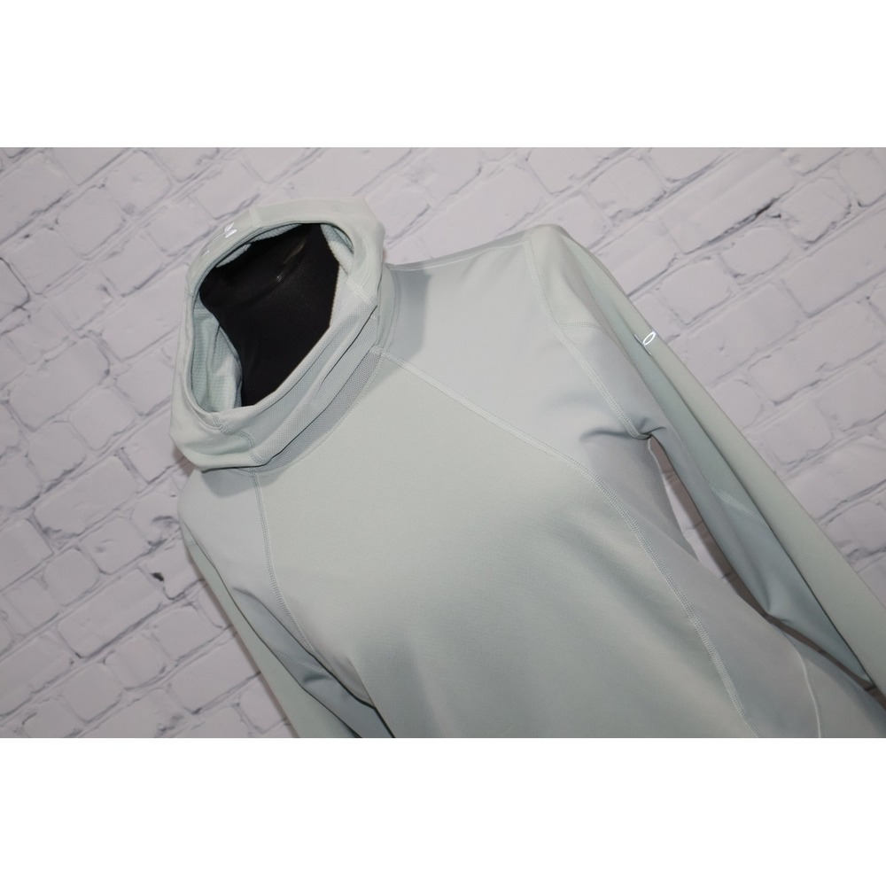 Under Armour ColdGear Run Women XL Fitted Light Blue Gray Balaclava Hoodie